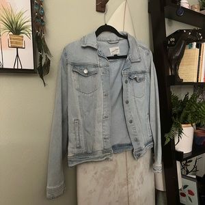 Rarely worn light-colored, Jean jacket.